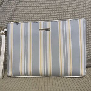 Nanette  lepore Gray and‎ Yellow Clutch with Wristlet